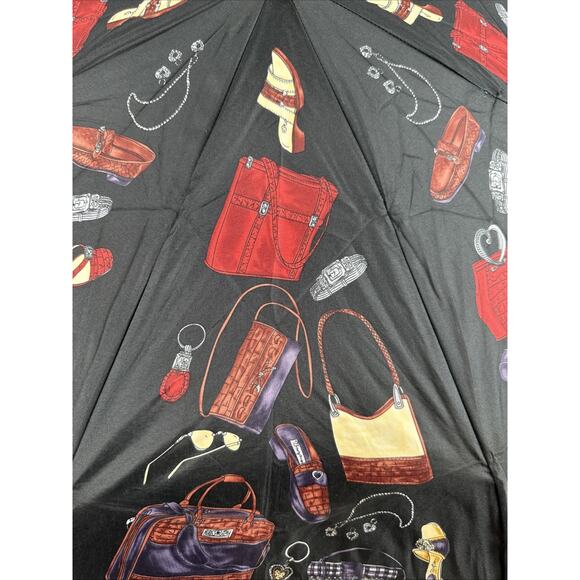 Brighton Black & Red Accessory Pattern Umbrella - Picture 3 of 11